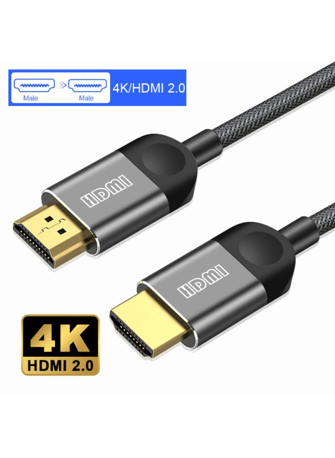 HDMI2.0 HD Line HDMI1.4 Adapter HDMI To HDMI4K Cable TV Monitor Projector-Color:4K HDMI2.0 Aluminum Alloy-Line Length:7.5 M - Image 1
